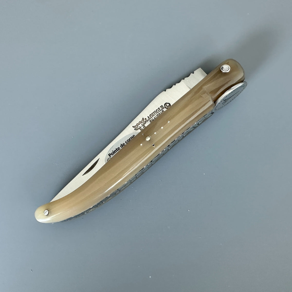 Laguiole en Aubrac — Origine Tour Eiffel Limited Edition Folding Knife | Solid Horn Handle