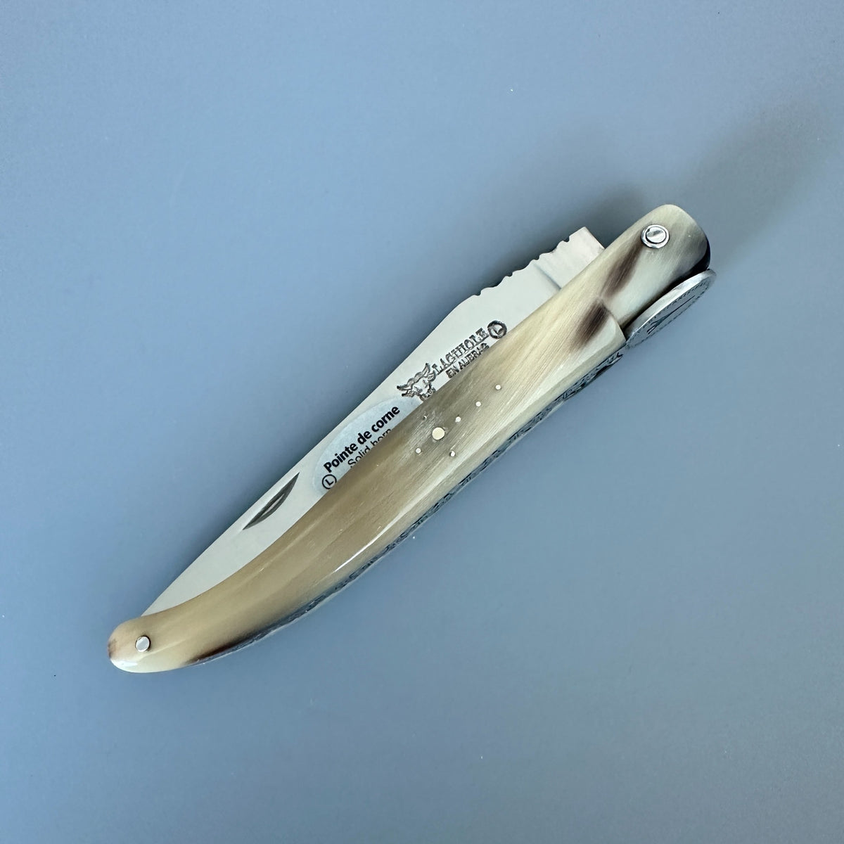 Laguiole en Aubrac — Origine Tour Eiffel Limited Edition Folding Knife | Solid Horn Handle