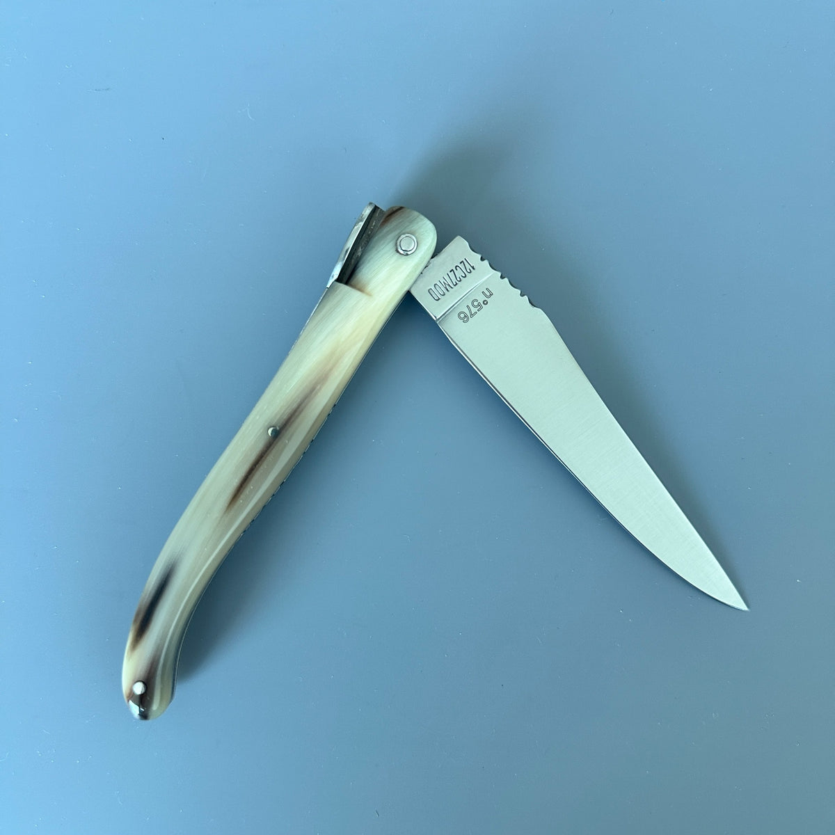 Laguiole en Aubrac — Origine Tour Eiffel Limited Edition Folding Knife | Solid Horn Handle