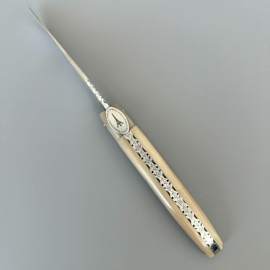 Laguiole en Aubrac — Origine Tour Eiffel Limited Edition Folding Knife | Solid Horn Handle