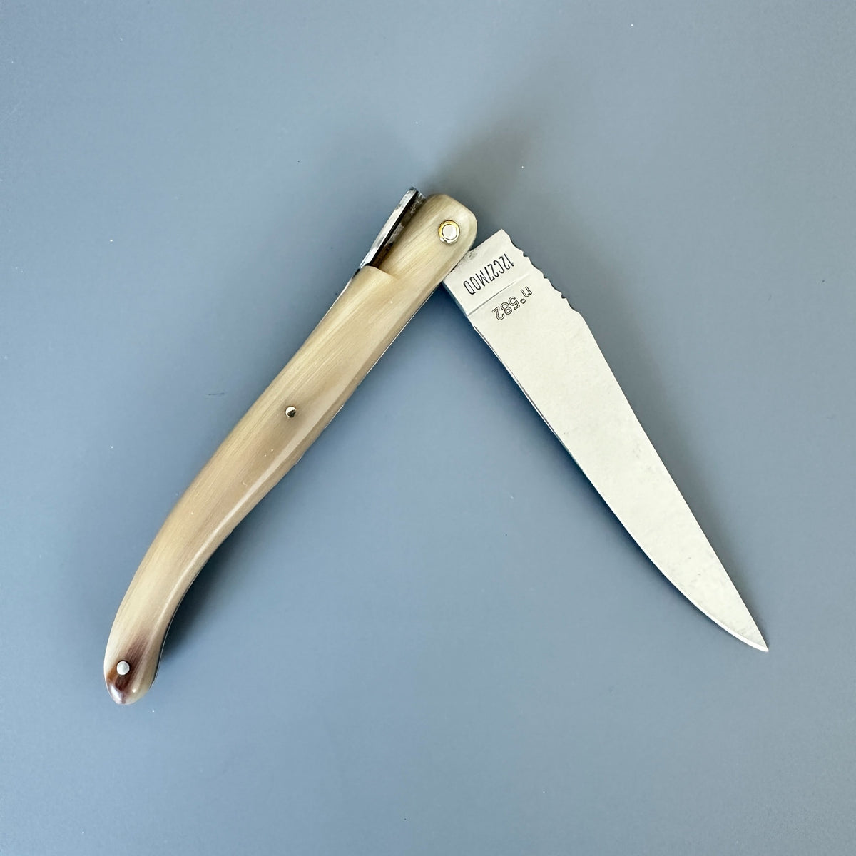 Laguiole en Aubrac — Origine Tour Eiffel Limited Edition Folding Knife | Solid Horn Handle