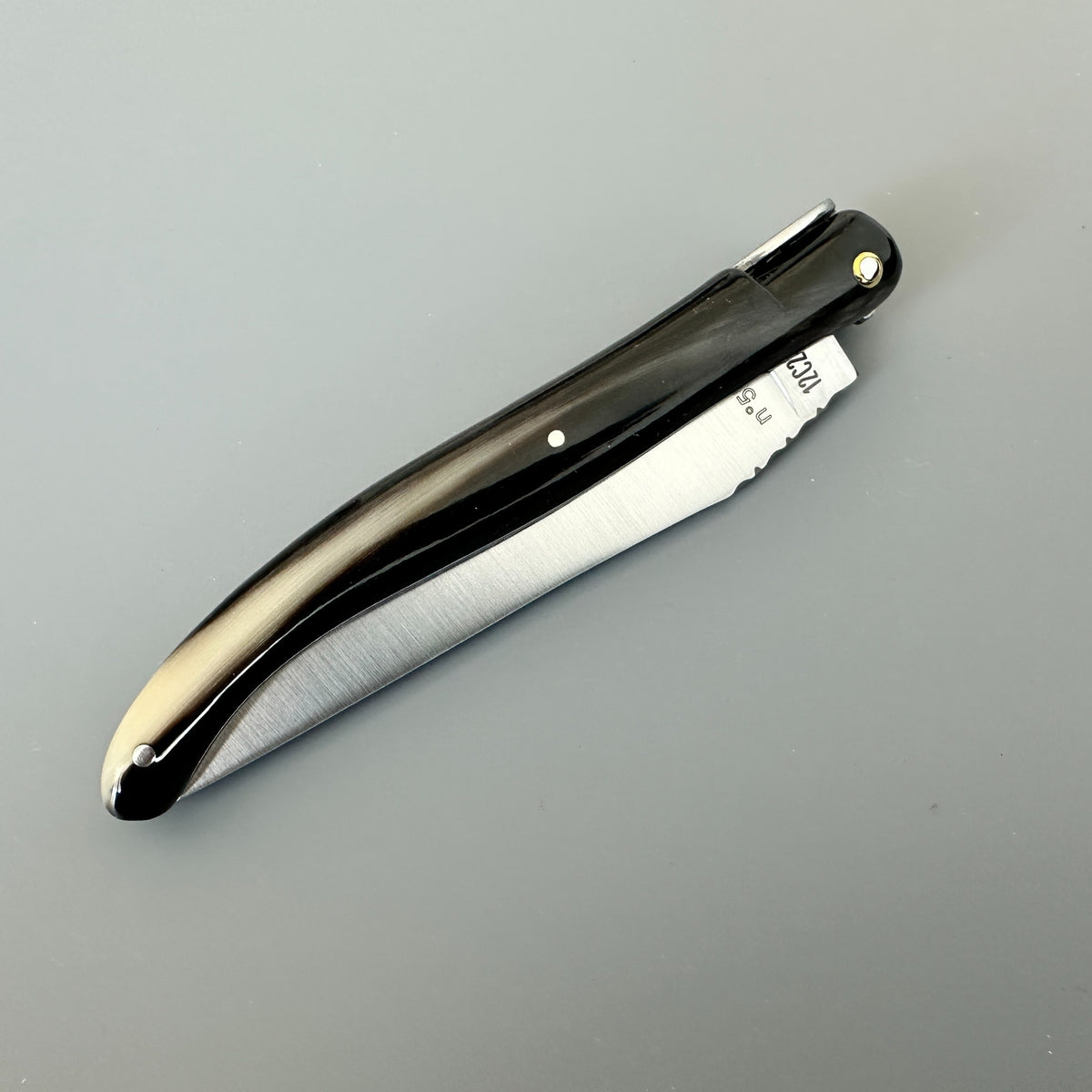 Laguiole en Aubrac — Origine Tour Eiffel Limited Edition Folding Knife | Solid Horn Handle