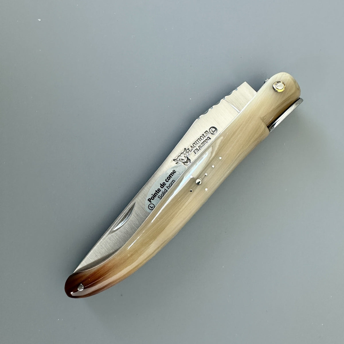Laguiole en Aubrac — Origine Tour Eiffel Limited Edition Folding Knife | Solid Horn Handle