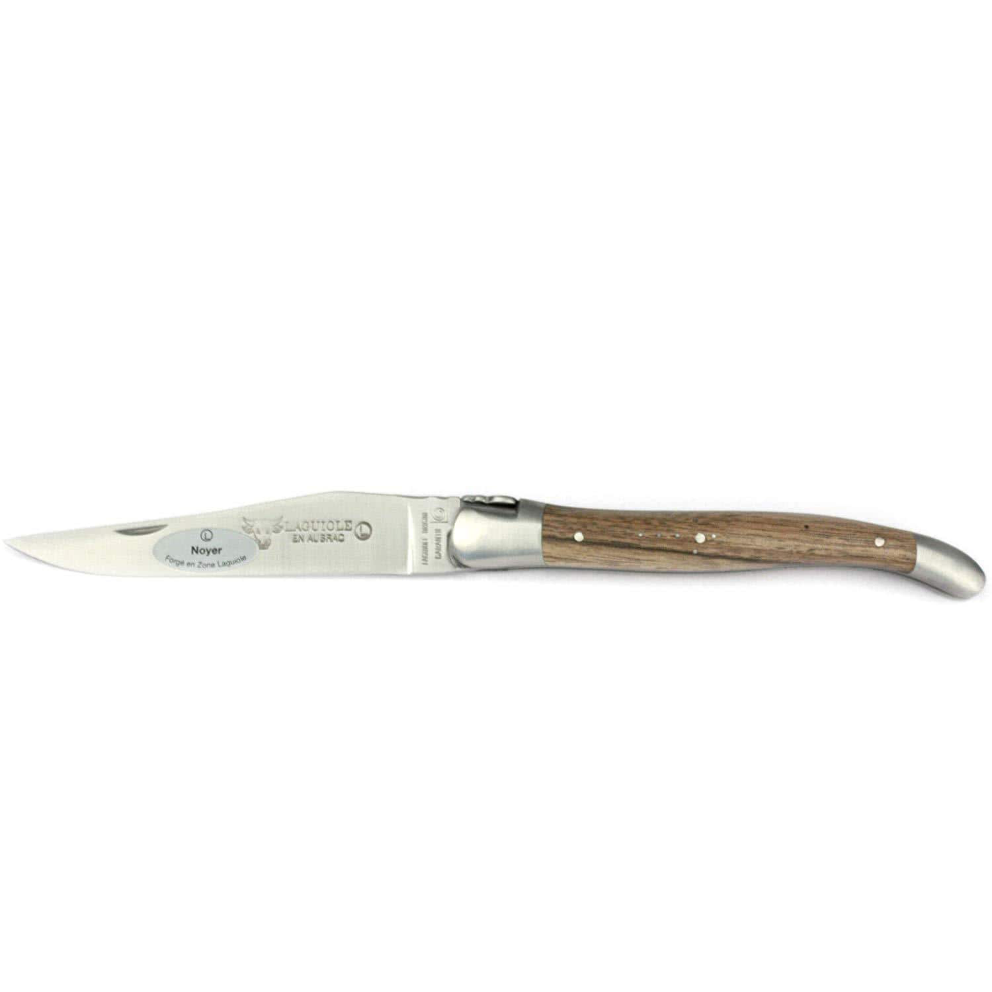 Laguiole en Aubrac Handcrafted Plates Multipurpose Knife, Walnut Handle, 4.75 inches - LaguioleEnAubracShop
