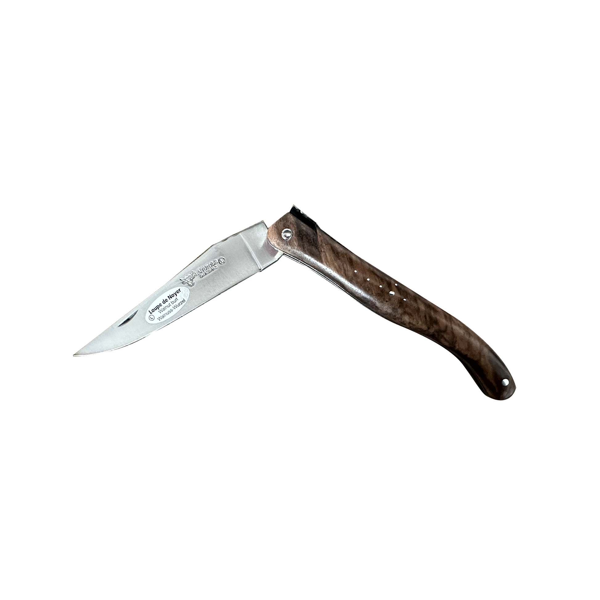 Laguiole en Aubrac Luxury Spring And Handcarved Plates Multipurpose Knife, Limited Edition Handcrafted Special Bee With Walnut Wood Handle, 4.75- Inches - LaguioleEnAubracShop