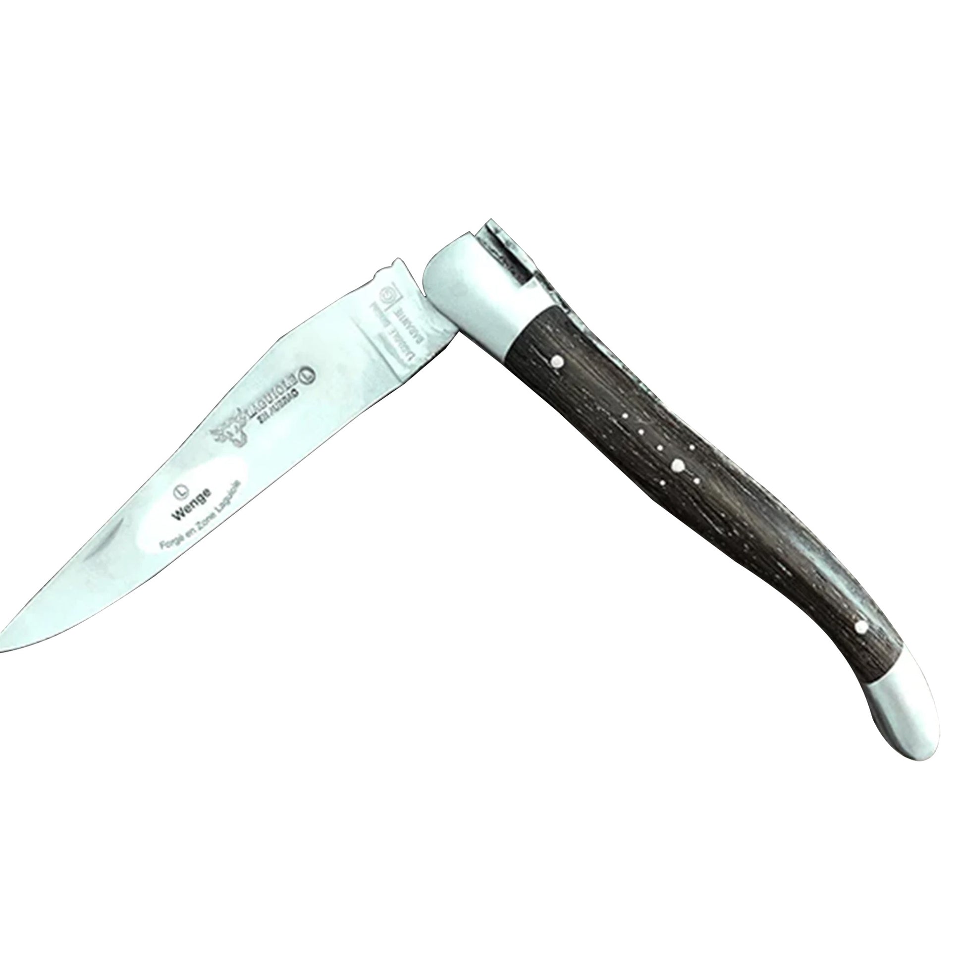 Laguiole en Aubrac Handcrafted Plates Multipurpose Knife, Wenge Wood Handle, 4.75 inches - LaguioleEnAubracShop