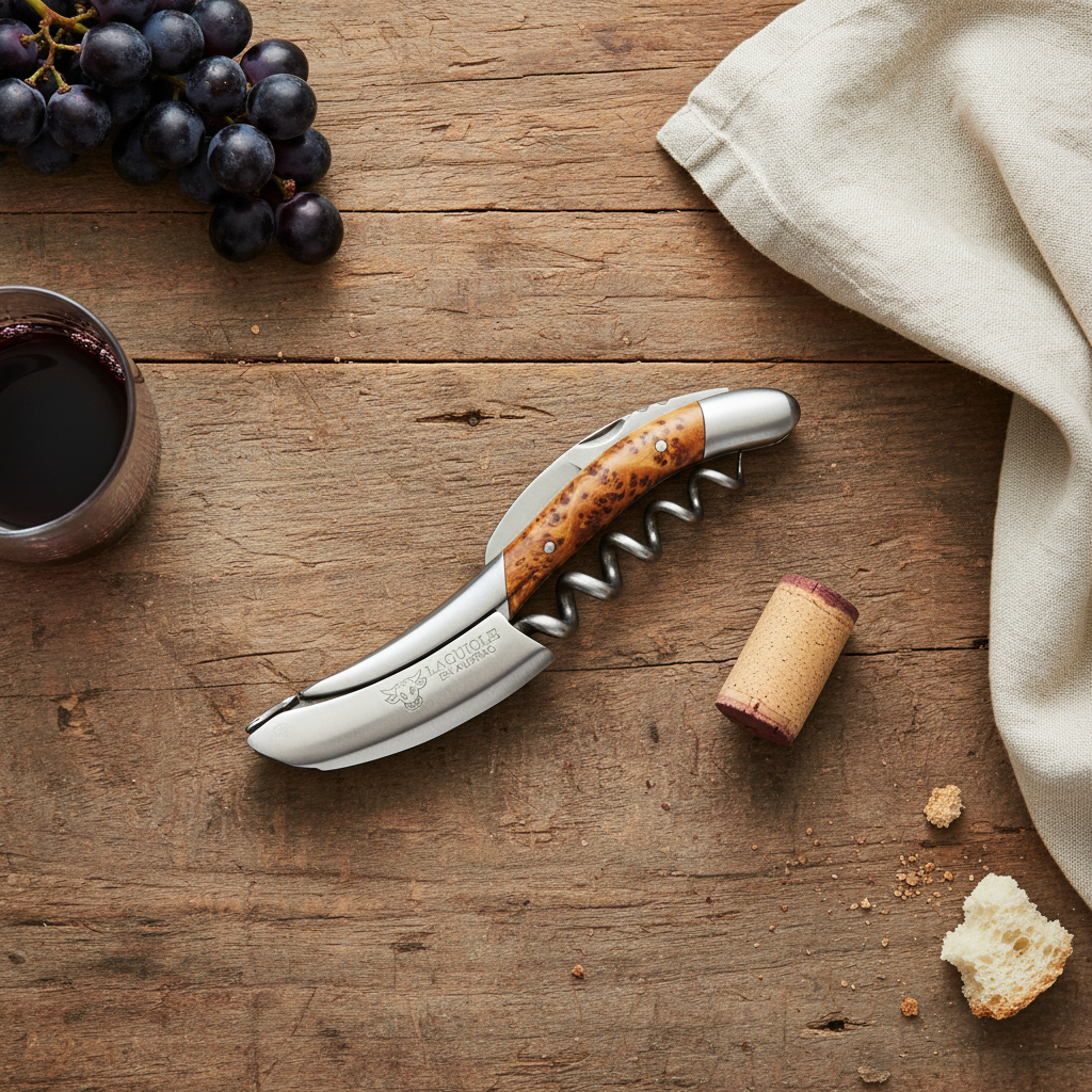 Laguiole en Aubrac Sommelier Waiter's Corkscrew พร้อมด้ามไม้ Juniper