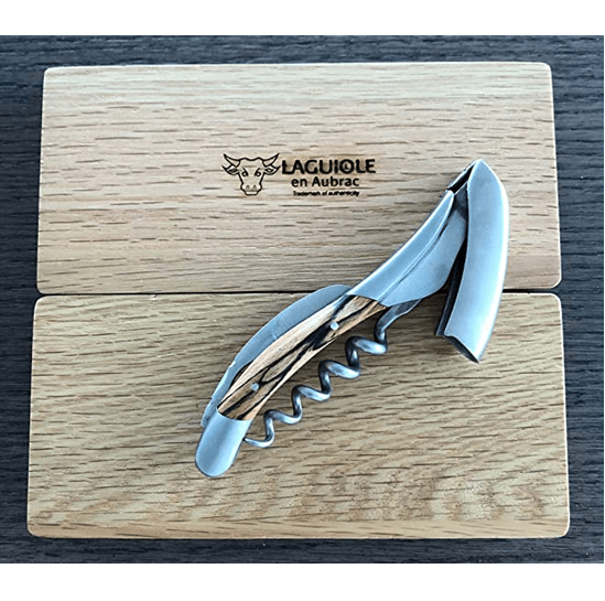 Laguiole en Aubrac Sommelier Waiter's Corkscrew with Aubrac Wood Handle - LaguioleEnAubracShop