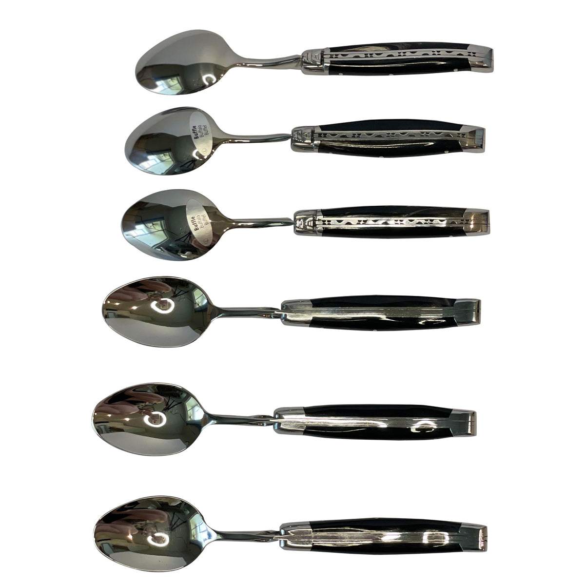 Laguiole en Aubrac Luxury 28-Piece Handcrafted Flatware Set, Buffalo Horn Handles - LaguioleEnAubracShop