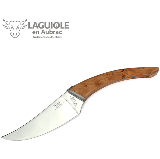 Laguiole en Aubrac Handmade Cheese Knife 'Le Buron' with Juniper Wood Handle - LaguioleEnAubracShop