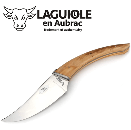 Laguiole en Aubrac Handmade Cheese Knife 'Le Buron' with Olivewood Handle - LaguioleEnAubracShop