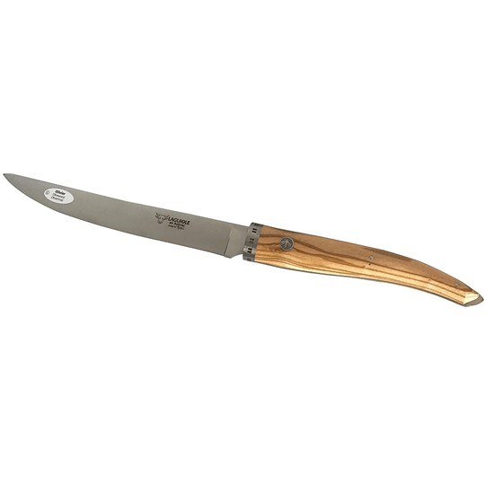 Laguiole en Aubrac Handcrafted  Cuisine Gourmet Fillet Knife with Olivewood Handle, 7-in - LaguioleEnAubracShop