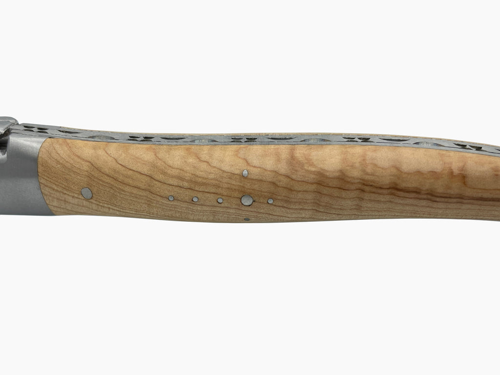 Laguiole en Aubrac Handcrafted Plated 4-Piece Steak Knife Set with Juniper Wood Handles - LaguioleEnAubracShop