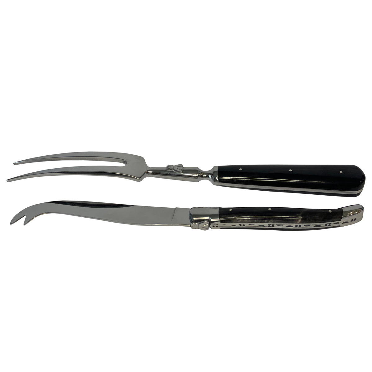 Laguiole en Aubrac Luxury 28-Piece Handcrafted Flatware Set, Buffalo Horn Handles - LaguioleEnAubracShop