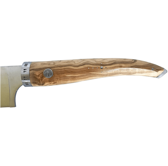 Laguiole en Aubrac Handcrafted Cuisine Gourmet Chef's Knife with Olivewood Handle, 9-in - LaguioleEnAubracShop