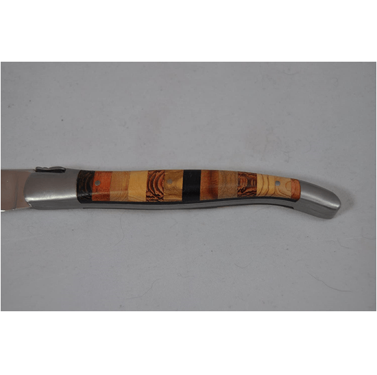 Laguiole en Aubrac Handcrafted Plated 4-Piece Steak Knife Set with Woodstock Handles - LaguioleEnAubracShop