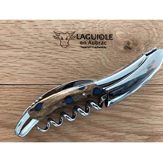 Laguiole en Aubrac Sommelier Waiter's Corkscrew with Blue Cactus Handle - LaguioleEnAubracShop