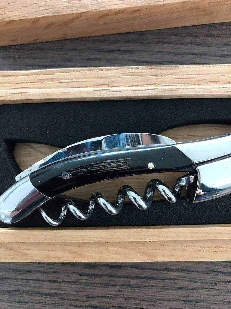 Laguiole en Aubrac Sommelier Waiter's Corkscrew with Buffalo Crust Handle - LaguioleEnAubracShop