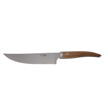 Laguiole en Aubrac Handcrafted Cuisine Gourmet Chef's Knife with Walnut Wood Handle, 7-in - LaguioleEnAubracShop