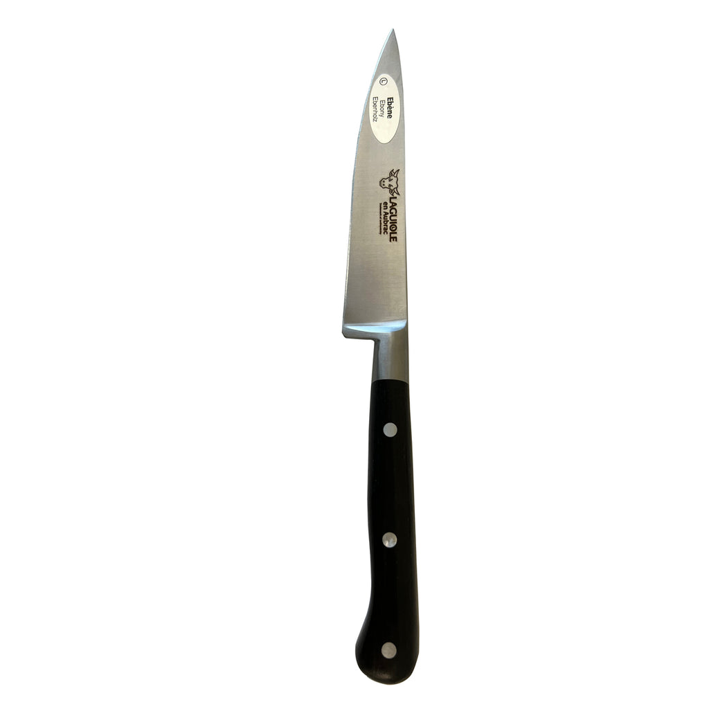 Laguiole en Aubrac Professional Stainless Fully Forged Steel Starter 3-Piece Premium Kitchen Knife Set With Ebony Wood Handles - LaguioleEnAubracShop