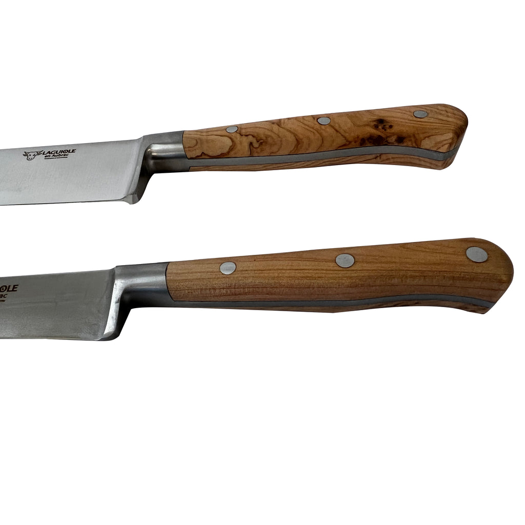 Laguiole en Aubrac Professional Stainless Fully Forged Steel Starter 2-Piece Premium Kitchen Knife Set With Juniper Handles - LaguioleEnAubracShop
