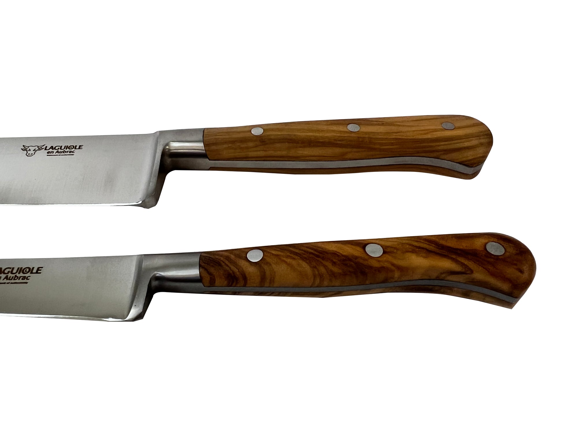 Laguiole en Aubrac Professional Stainless Fully Forged Steel Starter 2-Piece Premium Kitchen Knife Set With Olivewood Handles - LaguioleEnAubracShop