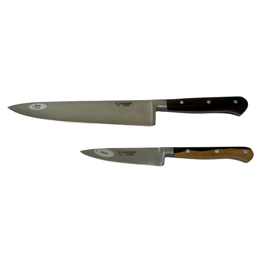 Laguiole en Aubrac Professional Stainless Fully Forged Steel Starter 2-Piece Premium Kitchen Knife Set With Ziricote Handles - LaguioleEnAubracShop