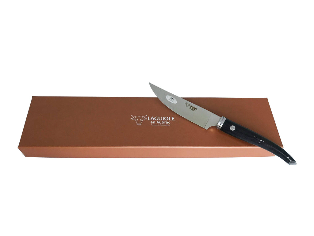Laguiole en Aubrac Handcrafted Cuisine Gourmet Chef's Knife with Ebony Wood Handle, 6-in - LaguioleEnAubracShop