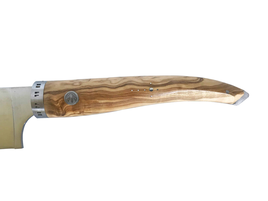Laguiole en Aubrac Handcrafted  Cuisine Gourmet Chef's Knife with Olivewood Handle, 6-in - LaguioleEnAubracShop