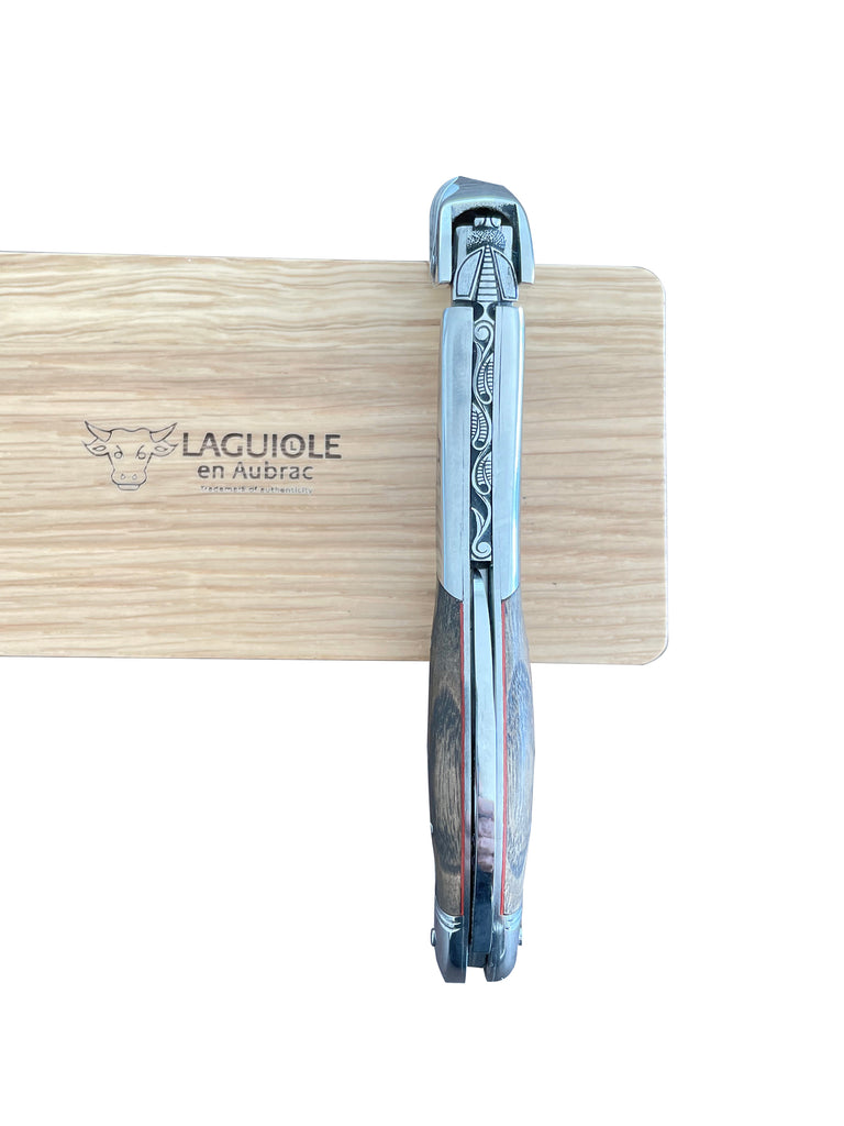 Laguiole en Aubrac Luxury Double Plated Sommelier Waiter's Corkscrew with Oak Wood Handle & Exclusive Bee - LaguioleEnAubracShop
