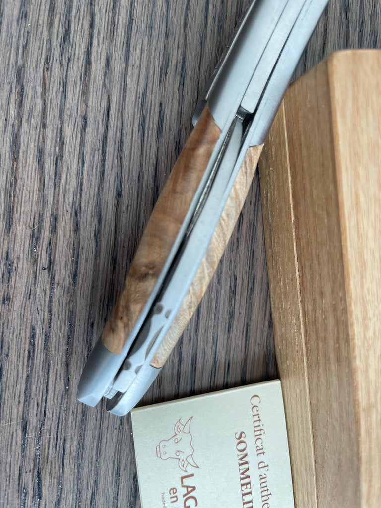 Laguiole en Aubrac Sommelier Waiter's Corkscrew with Limetree Wood Handle - LaguioleEnAubracShop