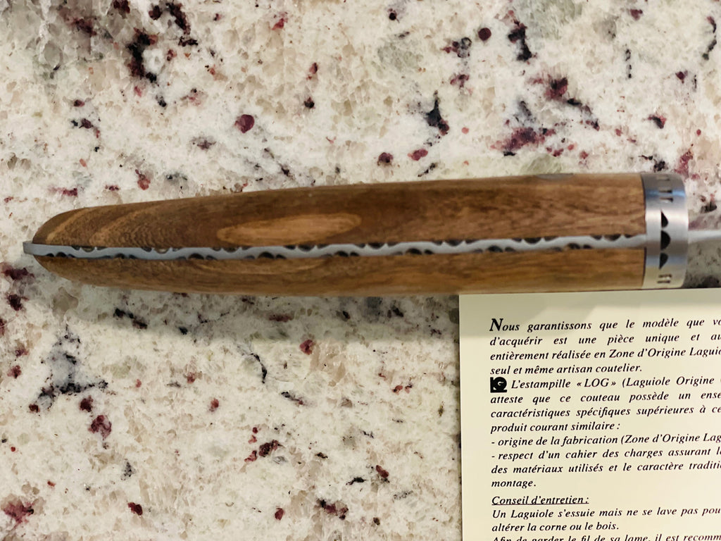 Laguiole en Aubrac Handcrafted Cuisine Gourmet Chef's Knife With Walnut Wood Handle, 8-Inches - LaguioleEnAubracShop