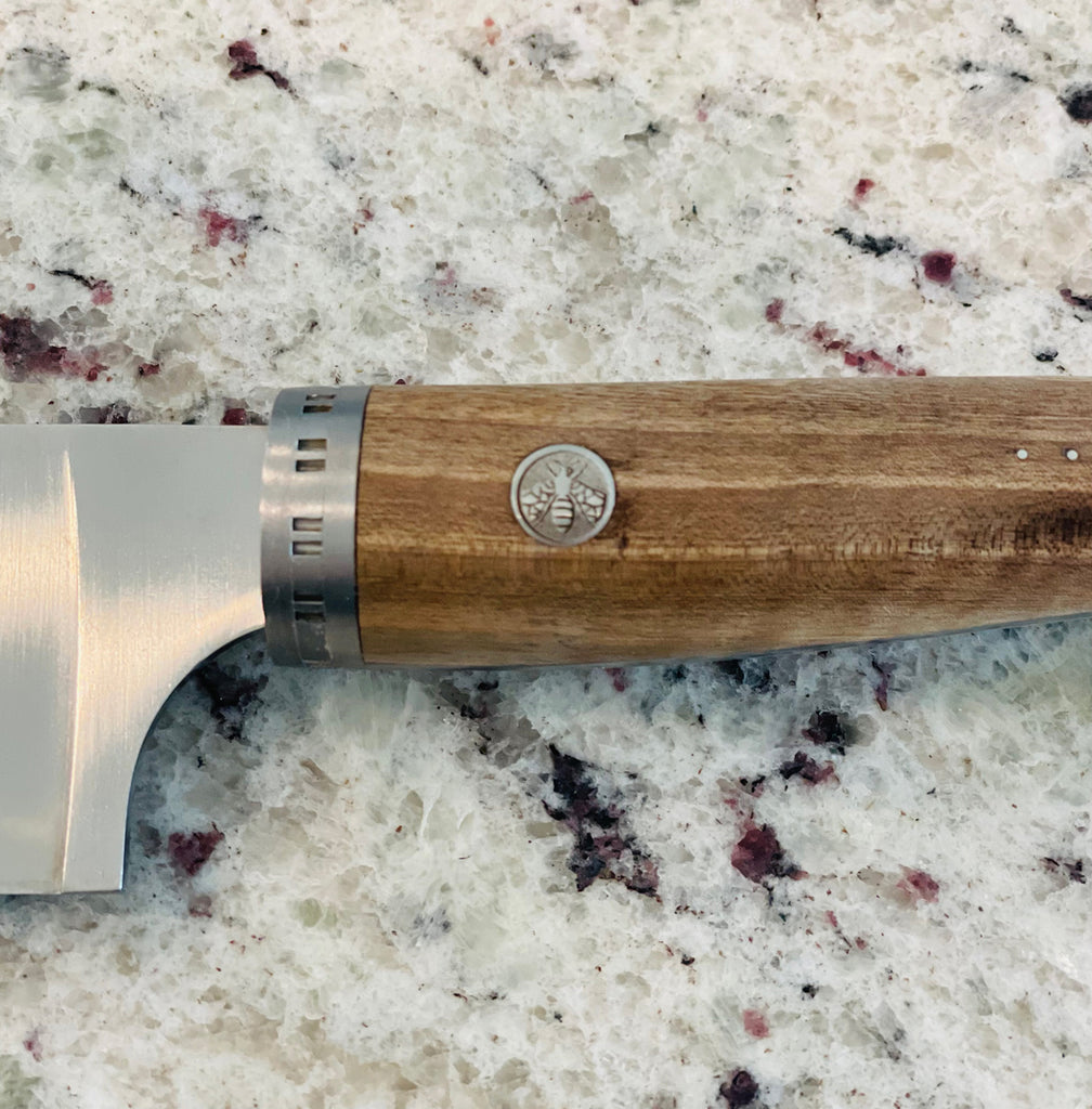 Laguiole en Aubrac Handcrafted Cuisine Gourmet Chef's Knife With Walnut Wood Handle, 8-Inches - LaguioleEnAubracShop