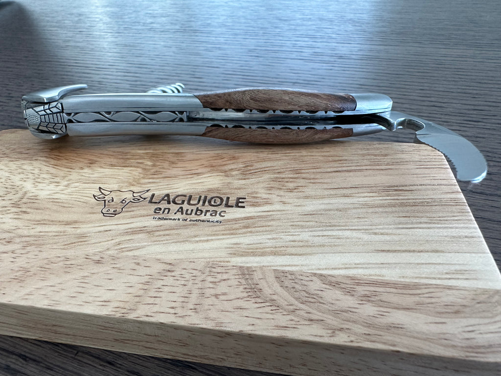 Laguiole en Aubrac Sommelier DeLuxe No 6 Waiter's Corkscrew with Grapevine Wood Handle - LaguioleEnAubracShop