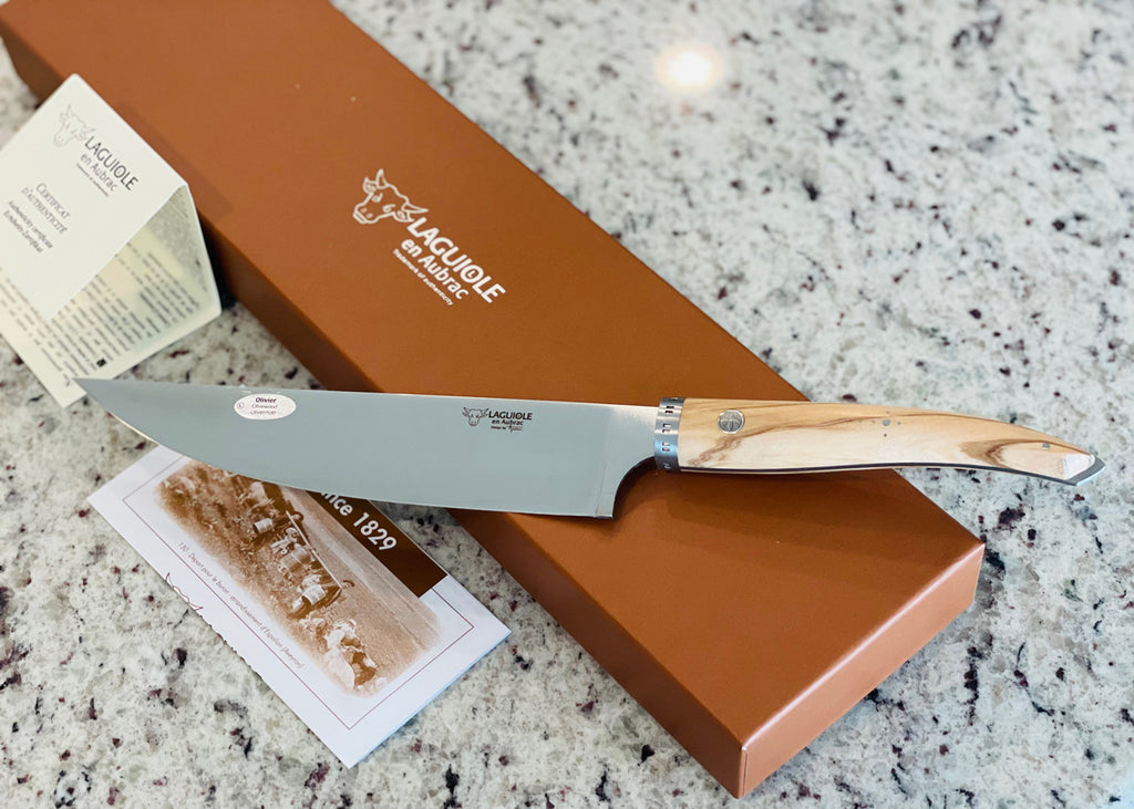 Laguiole en Aubrac Handcrafted 5-Piece Kitchen Knife Set with Ziricote –  LaguioleEnAubracShop