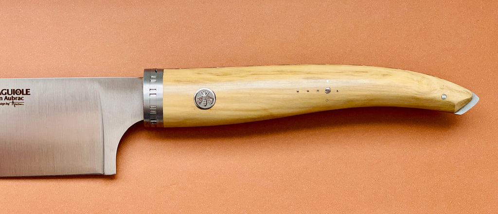 Laguiole en Aubrac Handcrafted Cuisine Gourmet Chef's Knife With Boxwood Handle, 8-Inches - LaguioleEnAubracShop