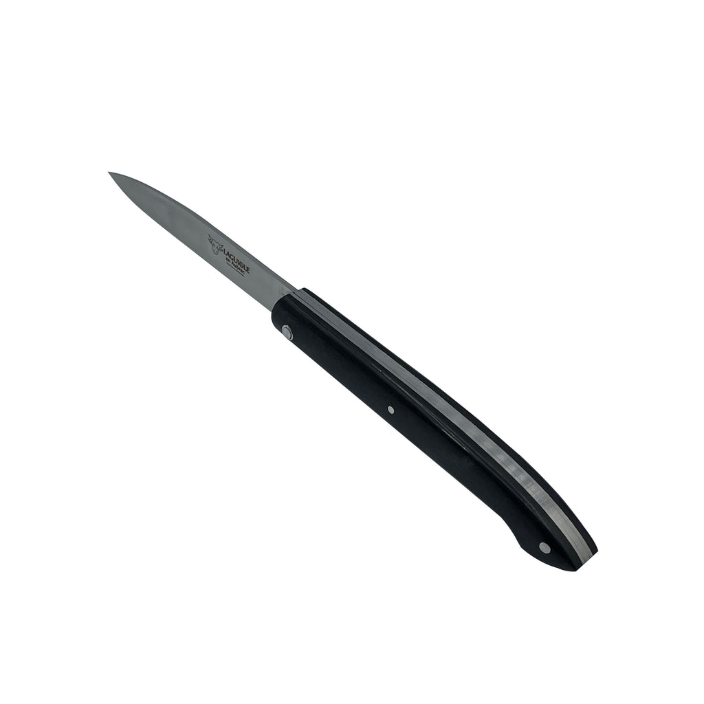 Laguiole en Aubrac Handcrafted Multipurpose Knife, Full Carbon Fiber & Ebony Handle, 3-inches - LaguioleEnAubracShop