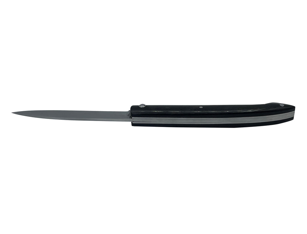 Laguiole en Aubrac Handcrafted Multipurpose Knife, Full Carbon Fiber & Ebony Handle, 3-inches - LaguioleEnAubracShop