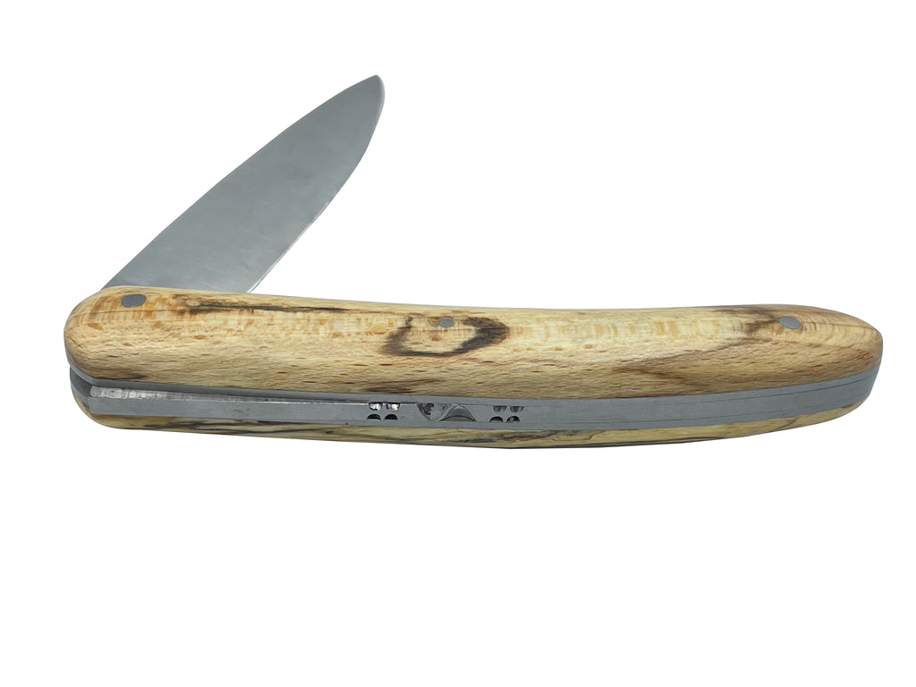 Laguiole en Aubrac Handmade Lo Fau Folding Pocket Steak Knife, Aubrac Wood Handle, 3.2-Inches - LaguioleEnAubracShop