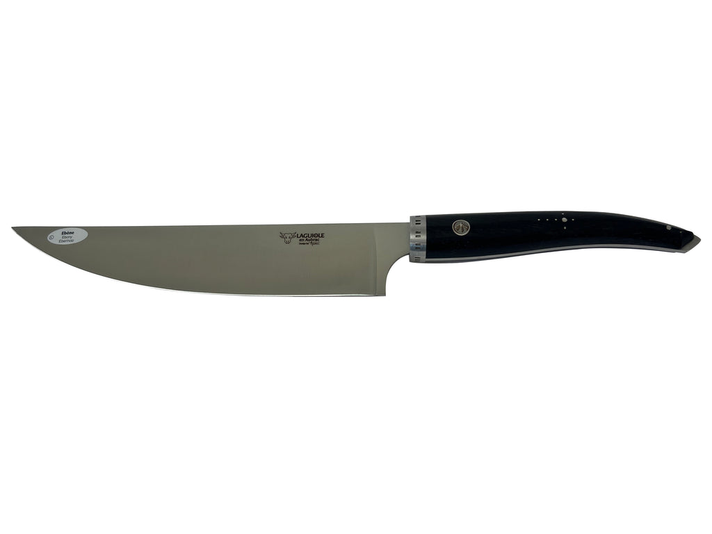 Laguiole en Aubrac Handcrafted 2-Piece Kitchen Knife Set with Ebony Wood Handles - LaguioleEnAubracShop