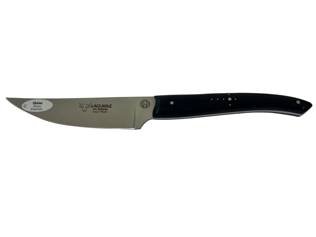 Laguiole en Aubrac Handcrafted 2-Piece Kitchen Knife Set with Ebony Wood Handles - LaguioleEnAubracShop