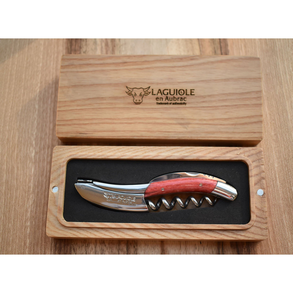 Laguiole en Aubrac Sommelier Waiter's Corkscrew with Imperial Red Camel Bone Handle - LaguioleEnAubracShop