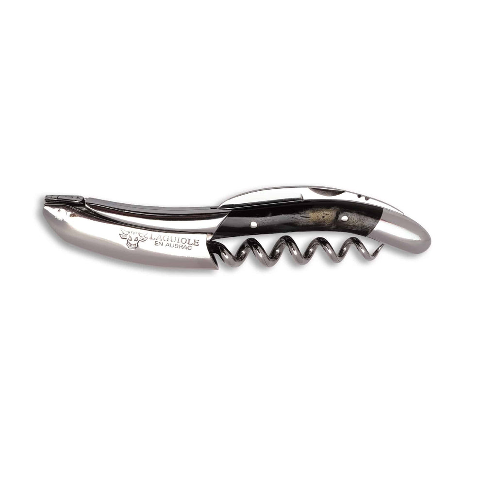 Laguiole en Aubrac Sommelier Waiter's Corkscrew with Buffalo Crust Handle - LaguioleEnAubracShop