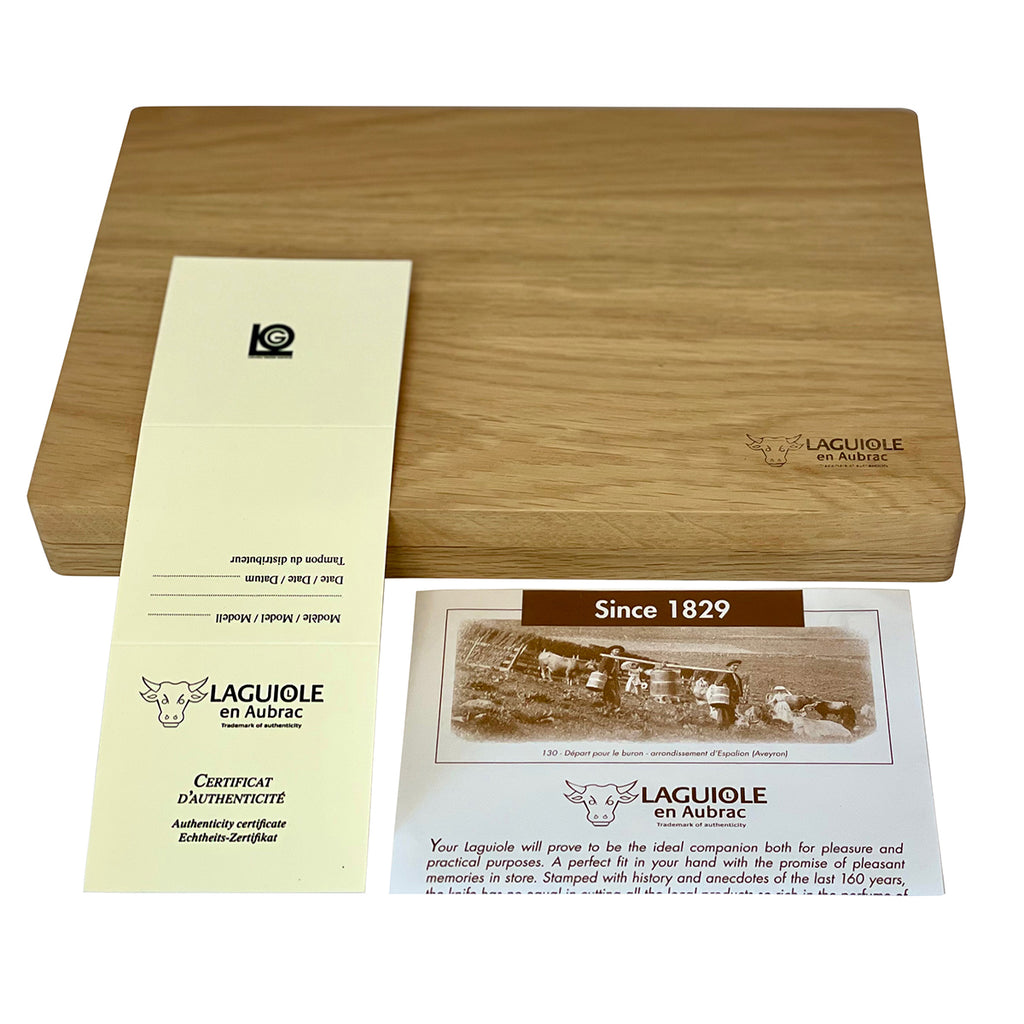 Laguiole en Aubrac Handcrafted Plated 6-Piece Steak Knife Set with Wavy Maple Wood Handles - LaguioleEnAubracShop