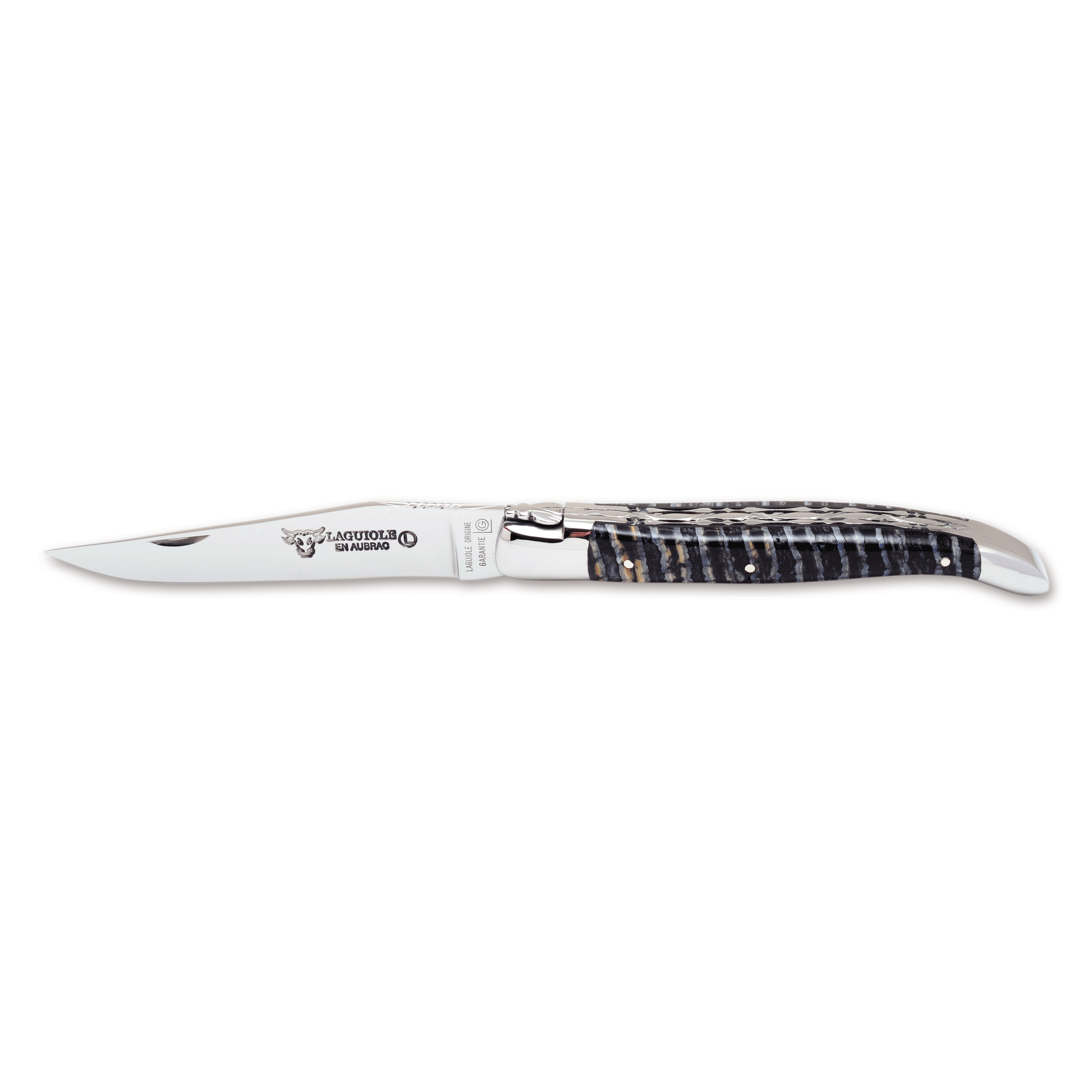 Laguiole en Aubrac Handcrafted Double Plated Multipurpose Knife with Blue Mollar Handle,  4.75-inches - LaguioleEnAubracShop