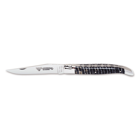 Laguiole en Aubrac Handcrafted Double Plated Multipurpose Knife with Blue Mollar Handle,  4.75-inches - LaguioleEnAubracShop