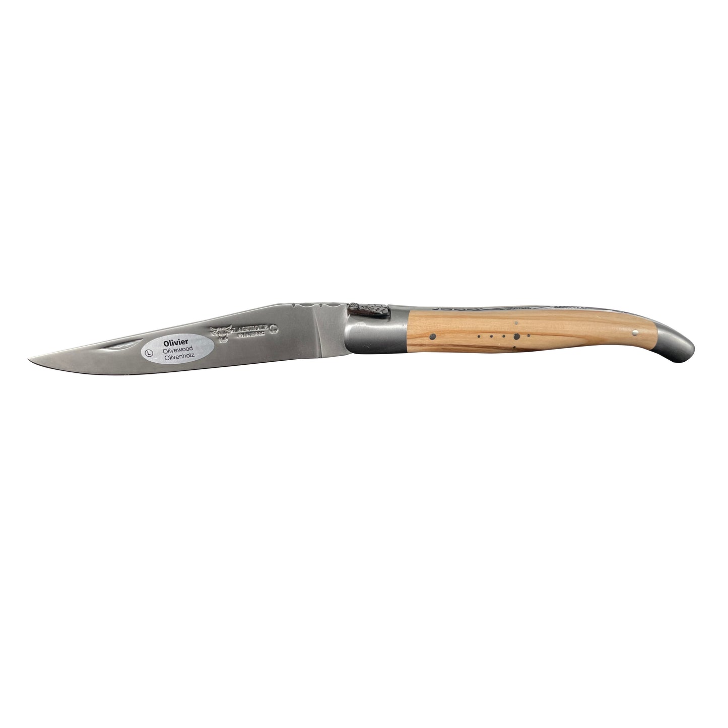 Laguiole en Aubrac Luxury Handcrafted Multipurpose Knife with Olivewood Handle, 4.75-Inches - LaguioleEnAubracShop