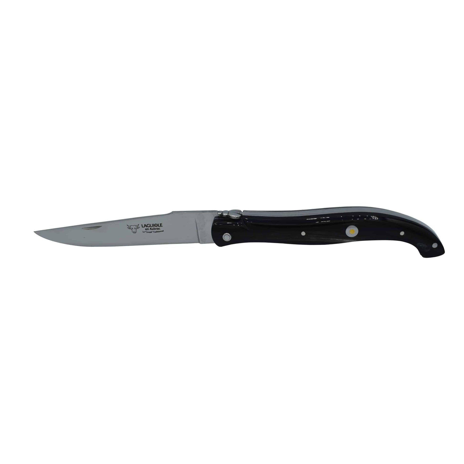 Laguiole en Aubrac Handmade Luxury Plated Folding Pocket Steak Knife, 4.8-in (12cm), Full Porsche Original Handle - LaguioleEnAubracShop