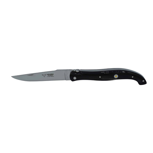 Laguiole en Aubrac Handmade Luxury Plated Folding Pocket Steak Knife, 4.8-in (12cm), Full Porsche Original Handle - LaguioleEnAubracShop